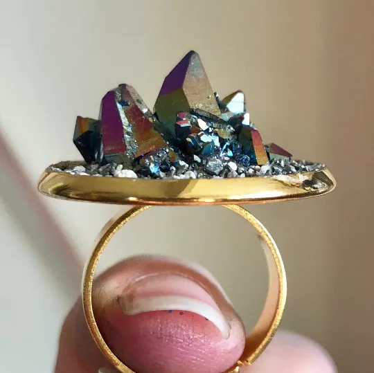 Gemstone Cluster Ring