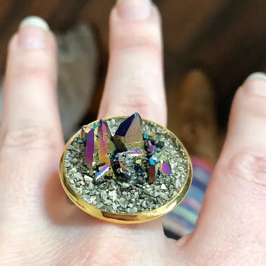 Gemstone Cluster Ring