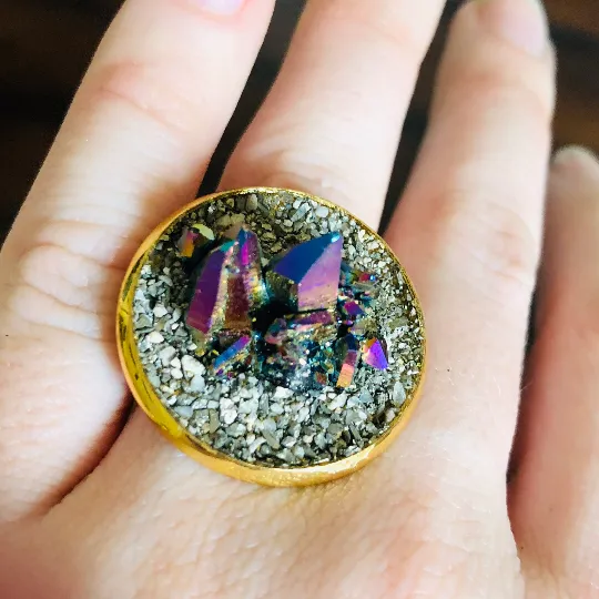 Gemstone Cluster Ring