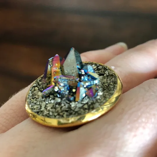 Gemstone Cluster Ring