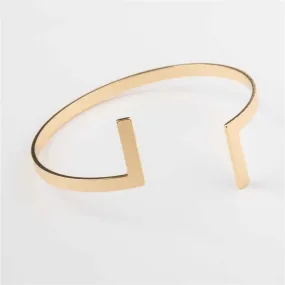 Gold Abstract Cuff Style Bracelet