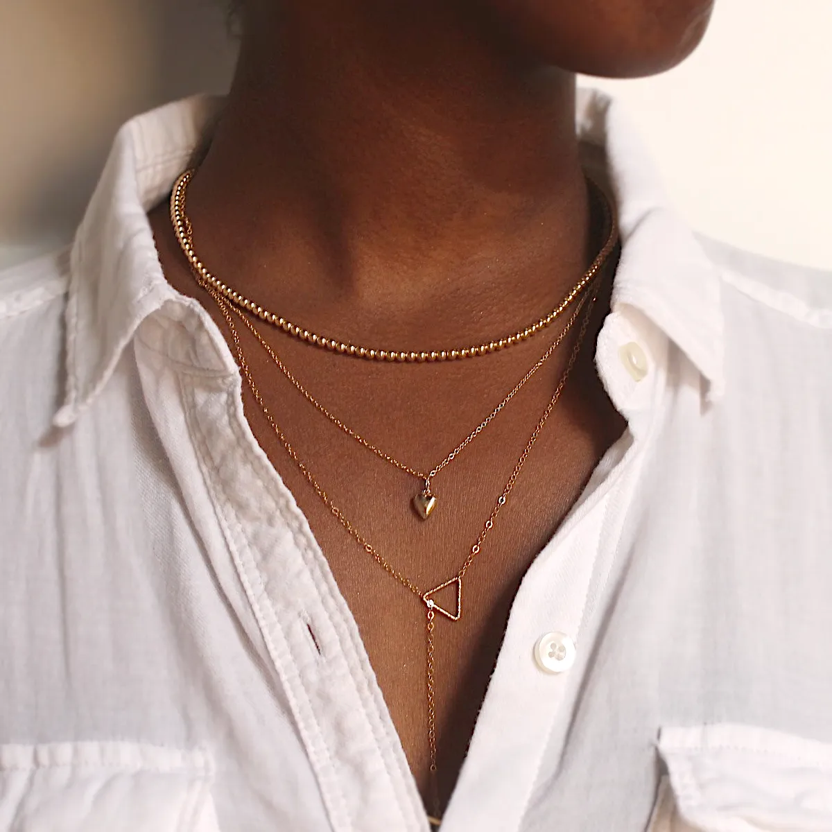 Gold Beaded Necklace