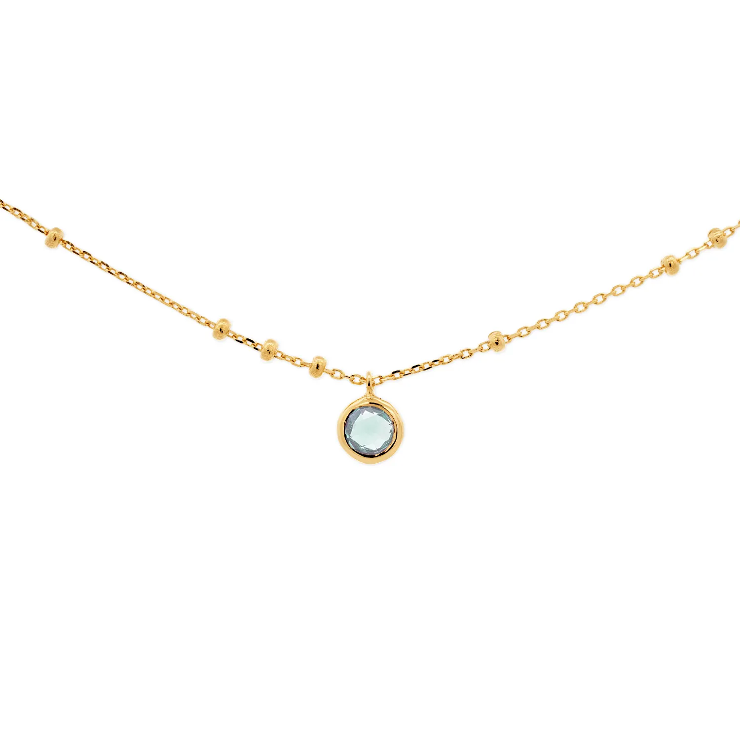 Gold Birthstone Necklace