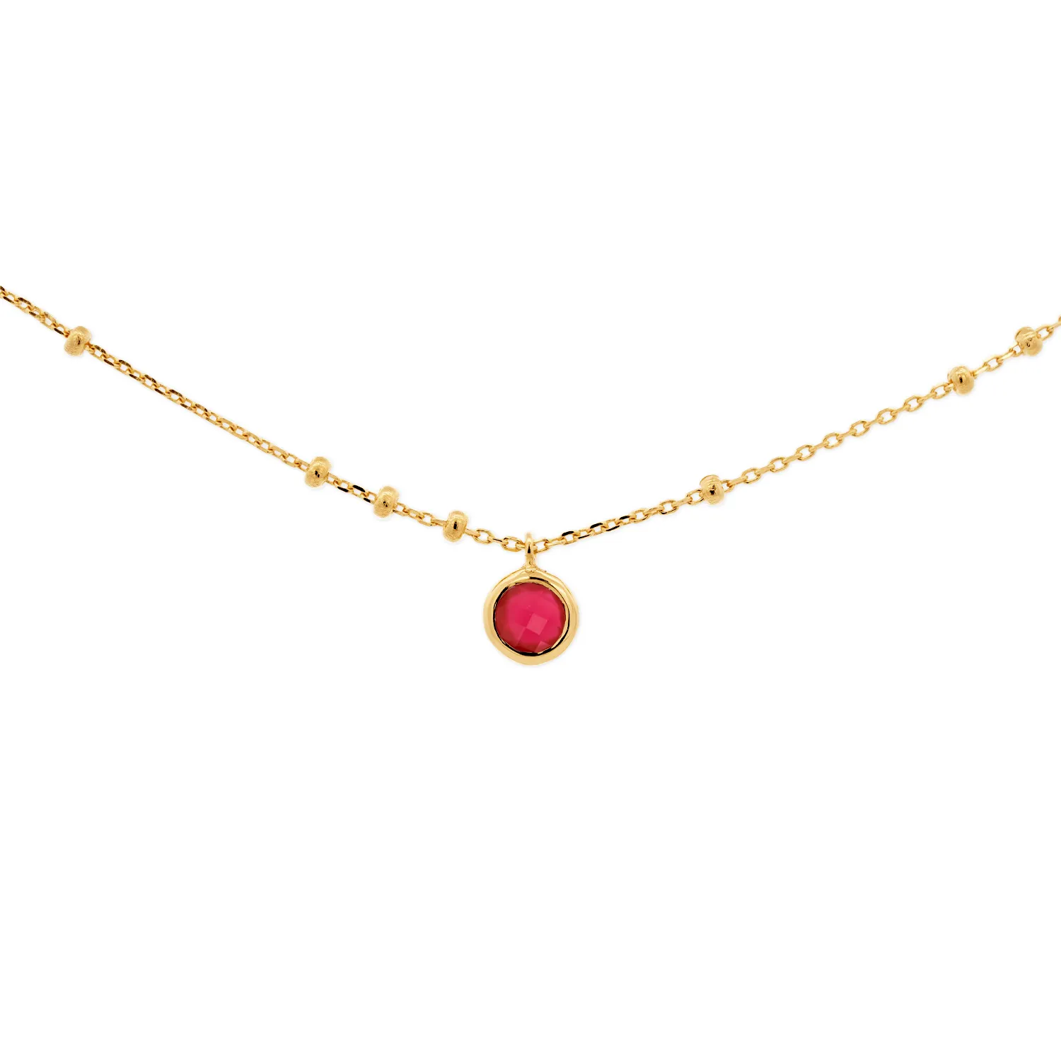 Gold Birthstone Necklace