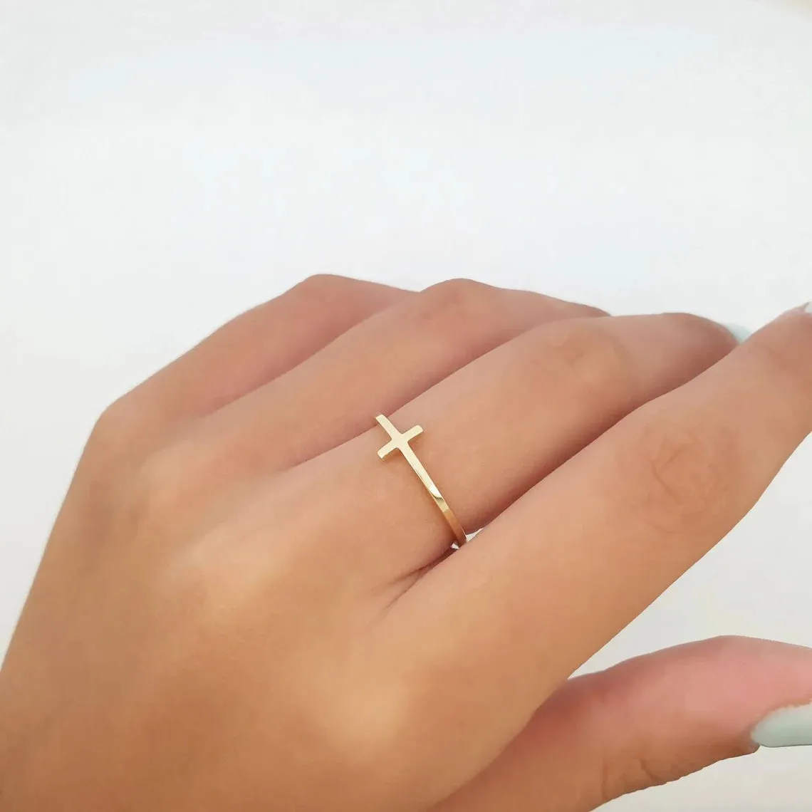 Gold Cross Ring