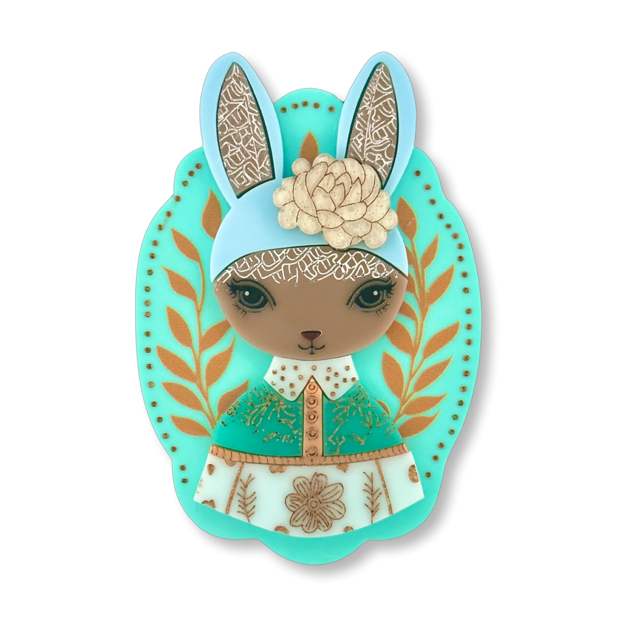 Hazel the bunny 🐰 - brooch