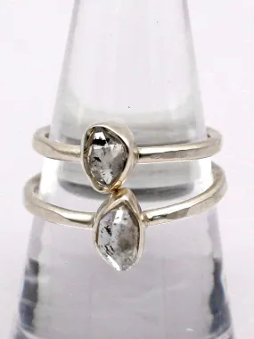 Hiouchi Sterling Silver Stone Stacker Ring | Herkimer Diamond