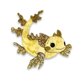 Honeycomb Axolotl  - brooch