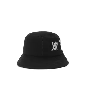 Jacquard Triple Logo Bucket Hat - Black