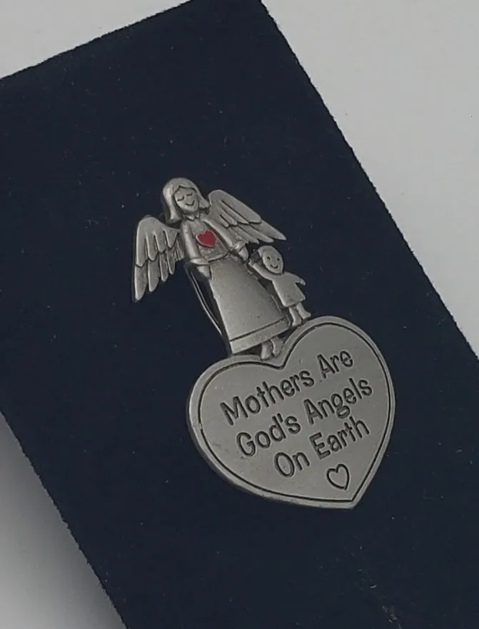 Jonette Jewelry - "Mothers are God's Angels on Earth" Vintage Brooch