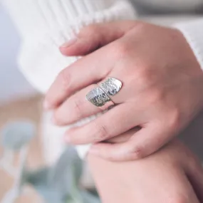 Karen Hammered Silver Ring