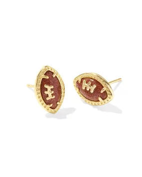 KENDRA SCOTT FOOTBALL STUD EARRINGS ORANGE GOLDSTONE