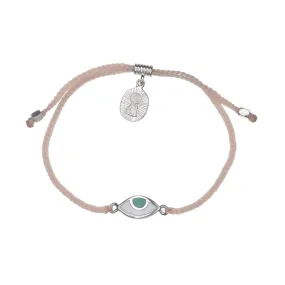 KIDS EYE PROTECTION BRACELET - PALE PINK - SILVER