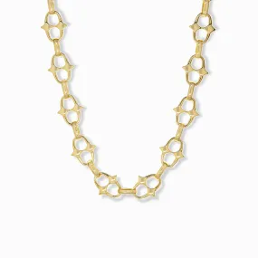 large oval link necklace with spike detail