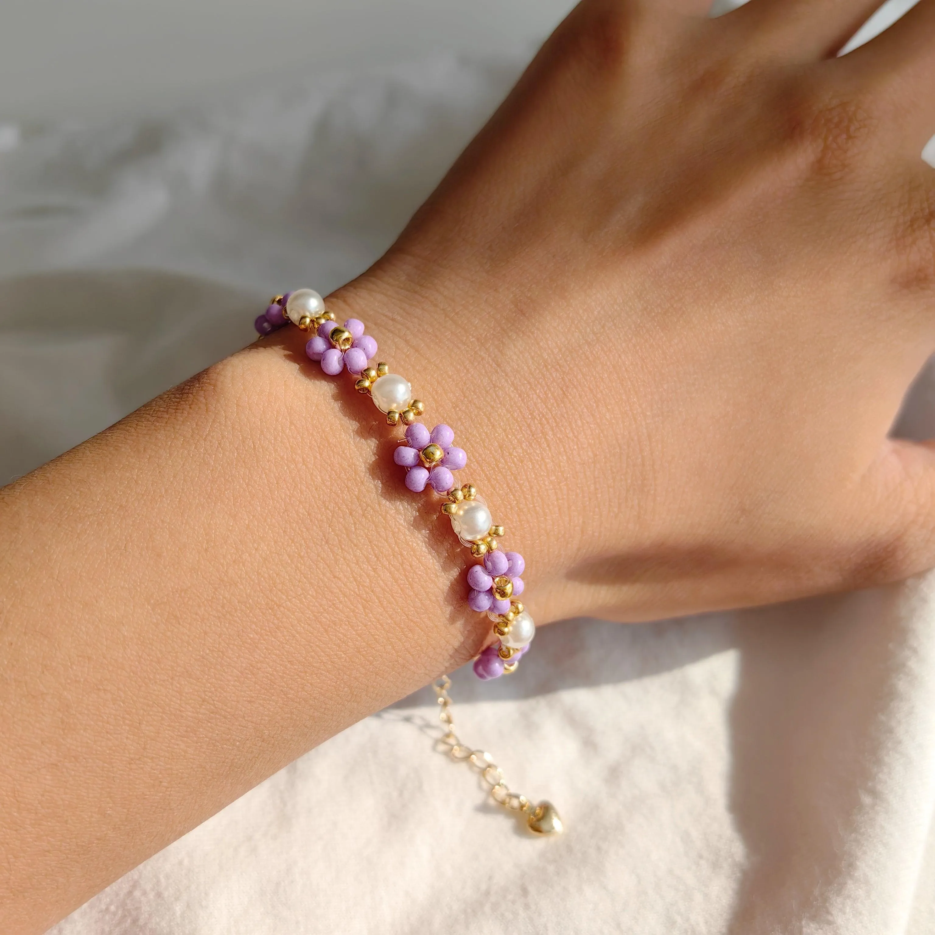 Lavender Pearl Bracelet