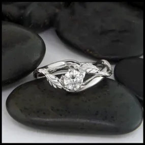 Leaf and Vine Diamond Ring