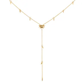 Light of Day Gold Lariat Necklace