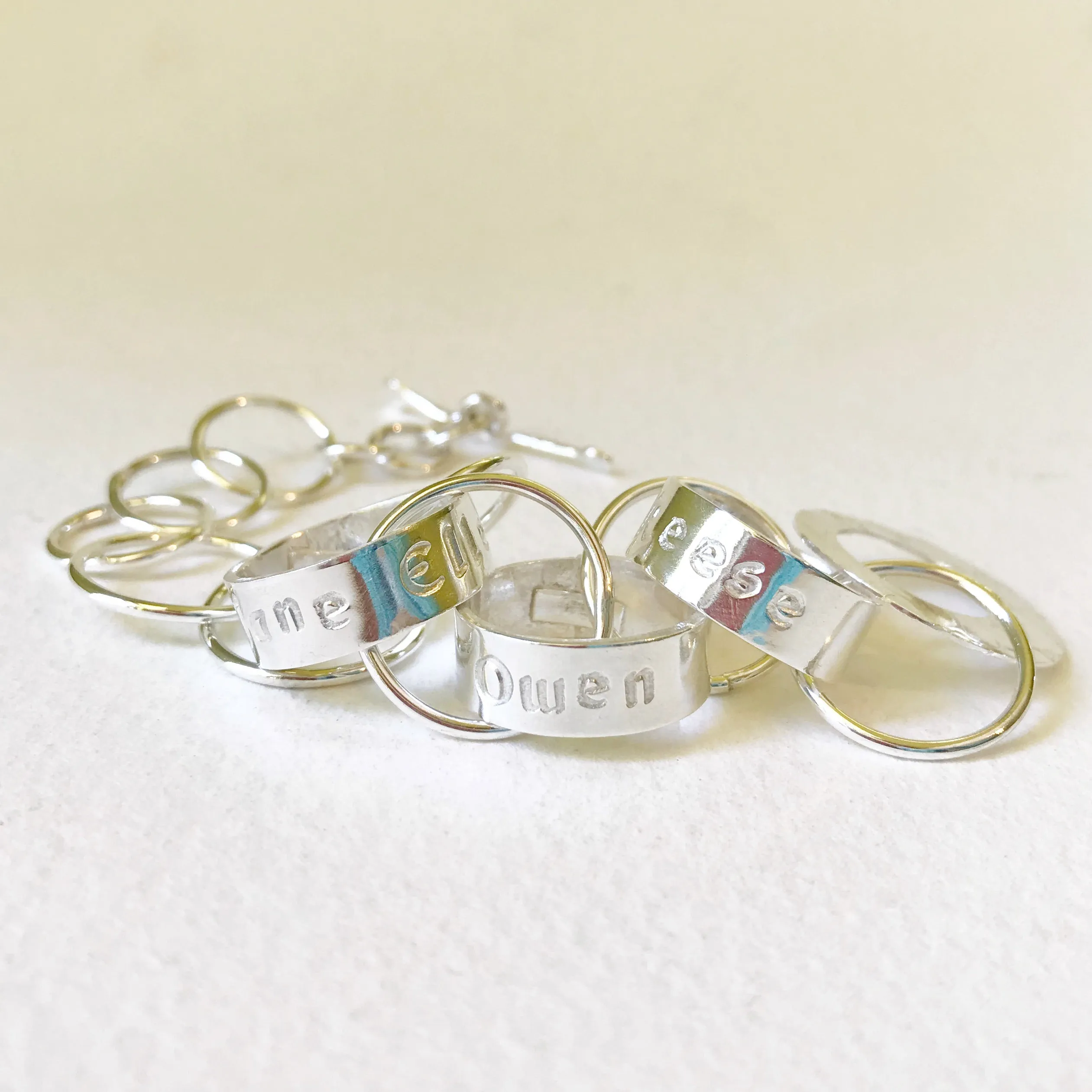 Links of Love personalized silver Bespoke Bangle