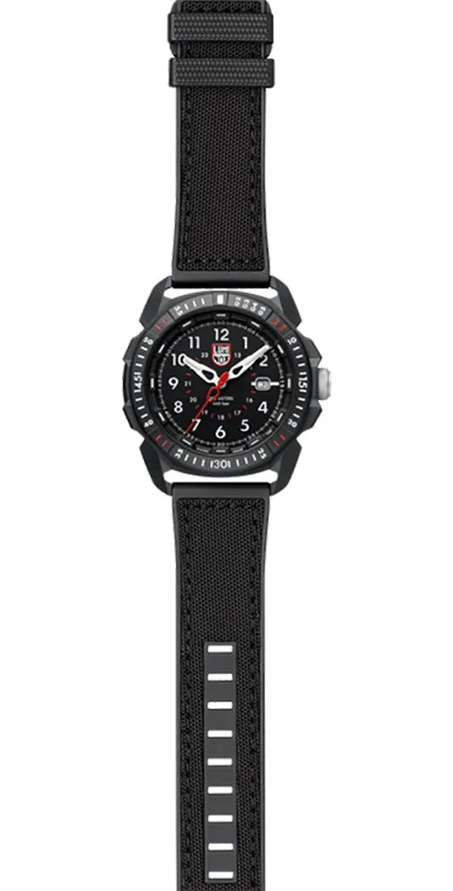 Luminox Ice-Sar Arctic CARBONOX Black Rubber & Textile Strap Black Dial Date Divers Quartz Mens Watch XL.1001