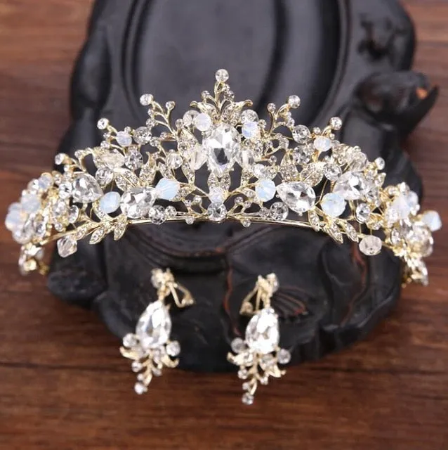 Luxury Pearl Bridal Crowns Handmade Tiara Bride Headband