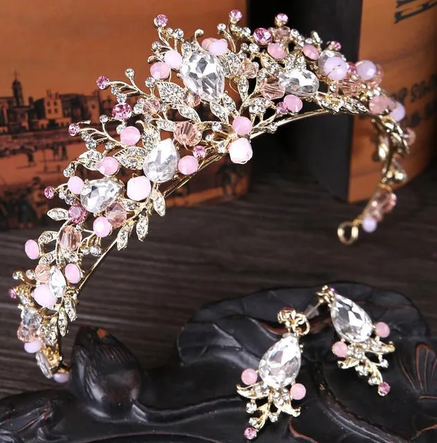 Luxury Pearl Bridal Crowns Handmade Tiara Bride Headband