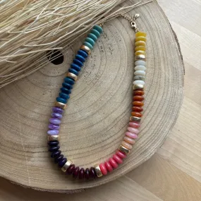 Margo Rainbow Beaded Necklace