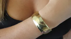 Medium Gold Hammered Cuff