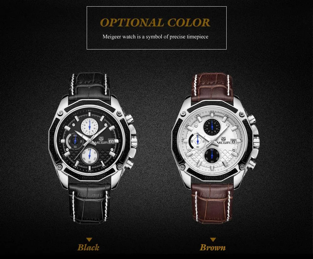 MEGIR Quartz Chronograph Watch