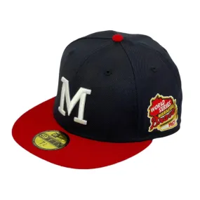 MILWAUKEE BRAVES 1957 WORLD SERIES NEW ERA 59FIFTY FITTED (GREEN UNDER VISOR)