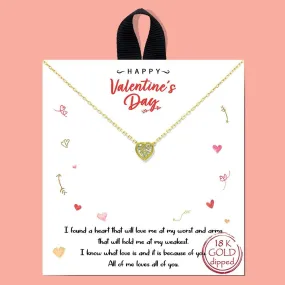 Mini Sparkle Heart Necklace & Card