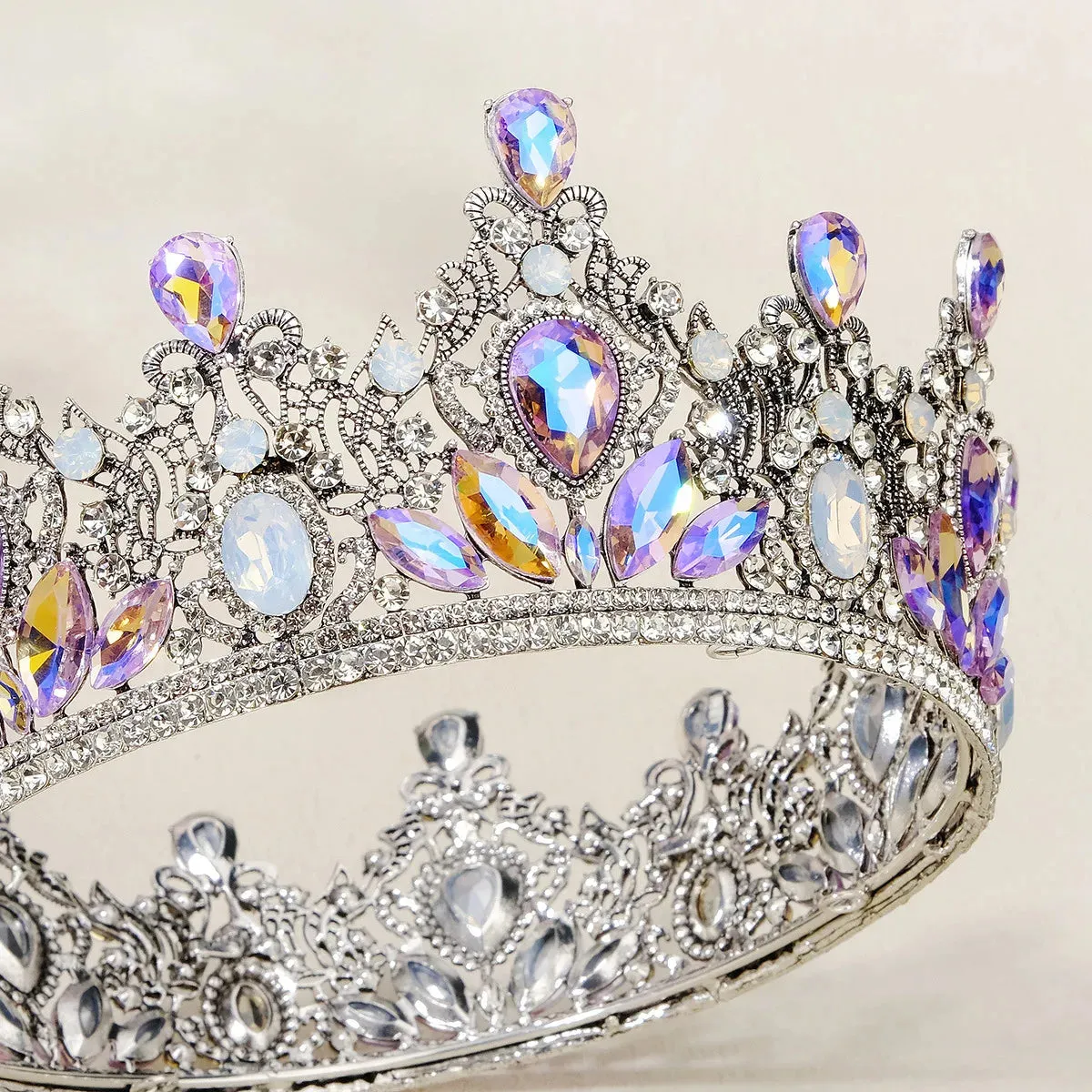 Multicolor Royal Crystal Crown Tiara