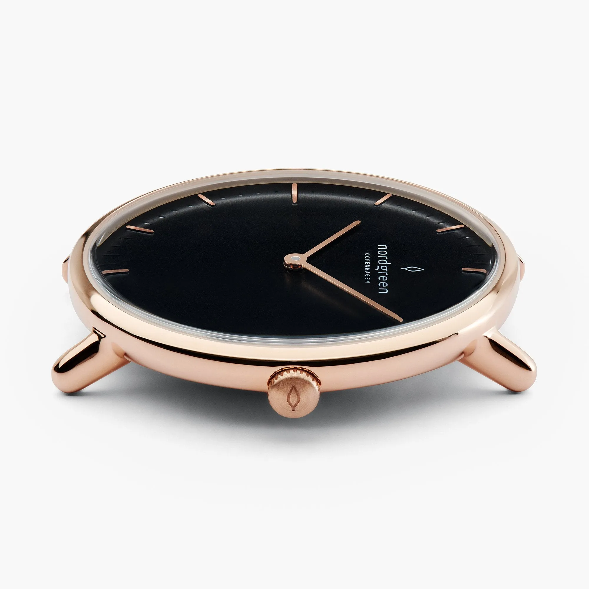 Native - BUNDLE Black Dial Rose Gold | Brown Leather / Black Leather / Rose Gold Mesh Strap