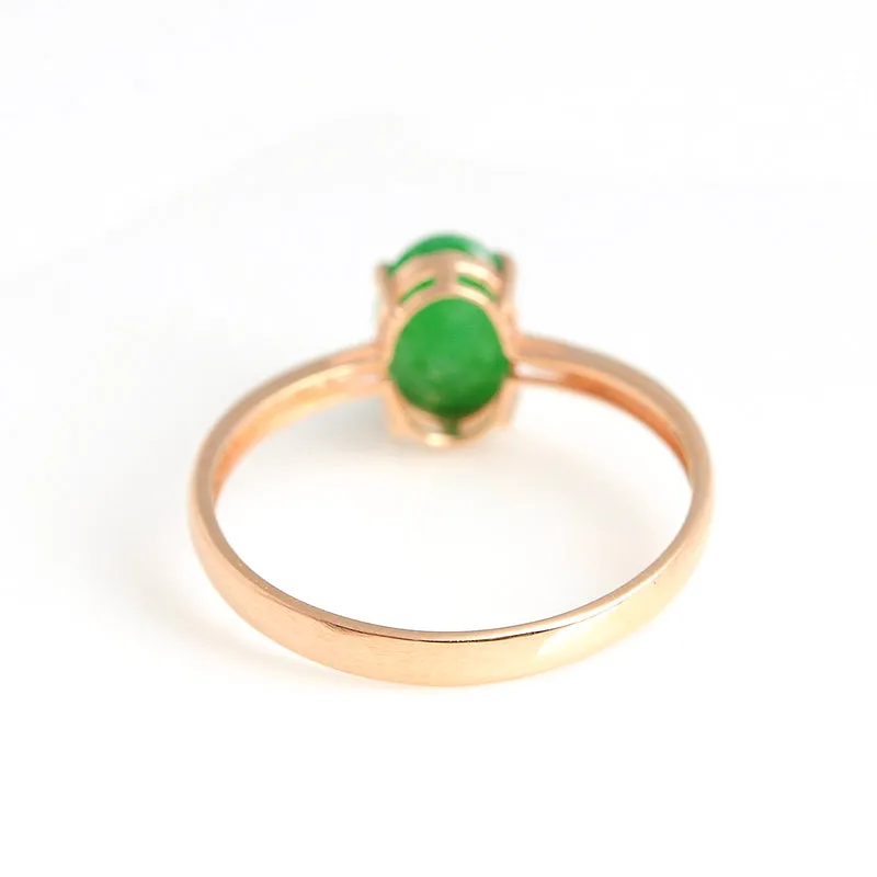 Natural Jade Ring Jadeite Gold Ring RG86