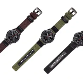 Nylon and Leather Watch Straps Compatible with Huawei Watch GT 5 Pro 46mm