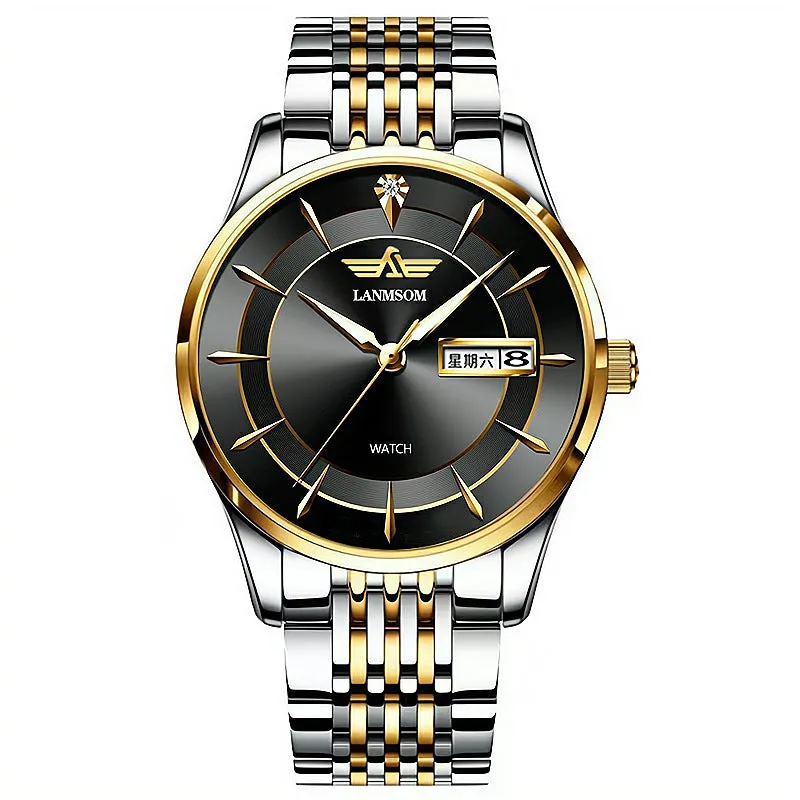 One Piece Dropshipping Watch Automatic Non-Mechanical Watch Diamond Waterproof Double Men