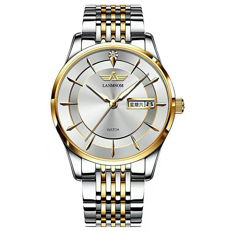 One Piece Dropshipping Watch Automatic Non-Mechanical Watch Diamond Waterproof Double Men