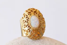 Opal Locket Ring