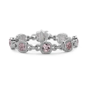 Pastel Diamond Bridle Cushion Bracelet