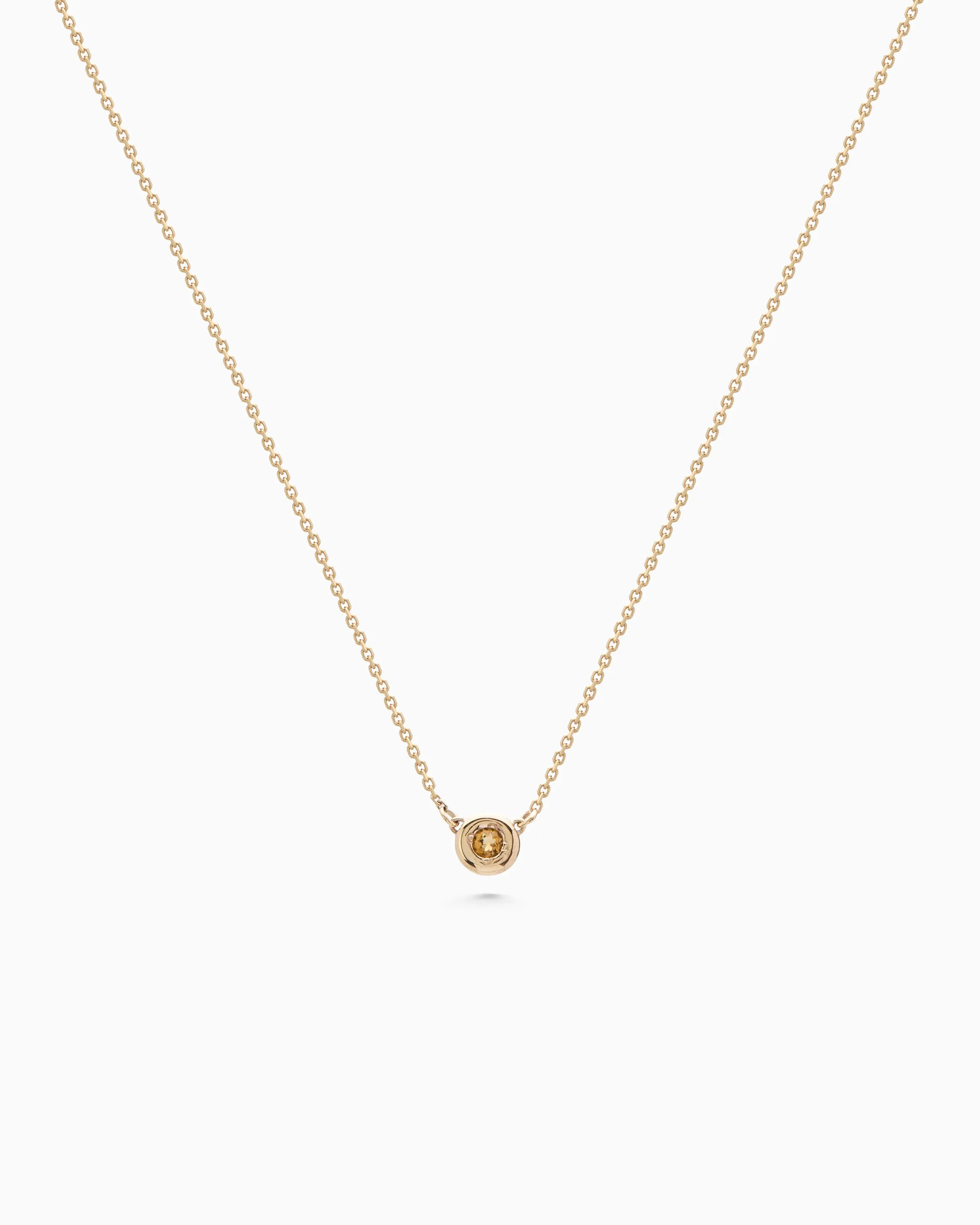 Pebble Stone Necklace | Yellow Gold