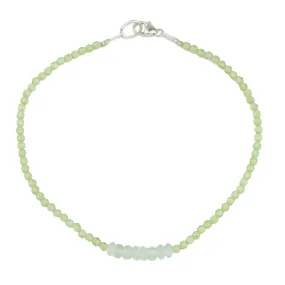 Peridot   White Sapphire Bracelet