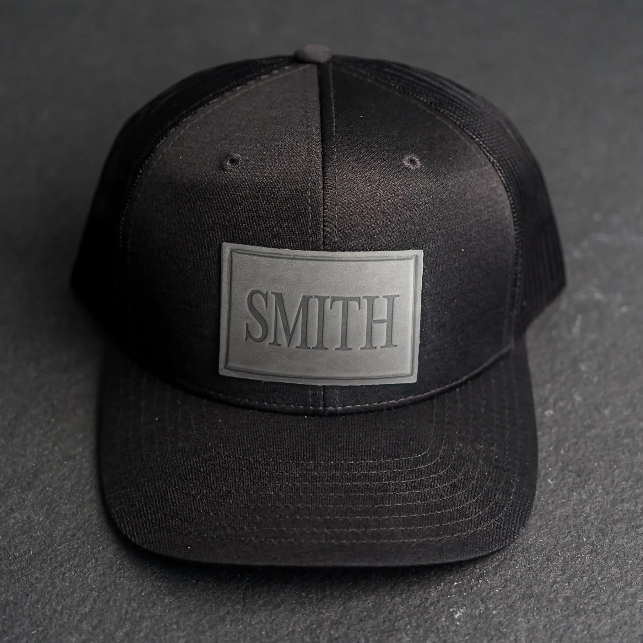 Personalized Leather Patch Performance Style Trucker Hat