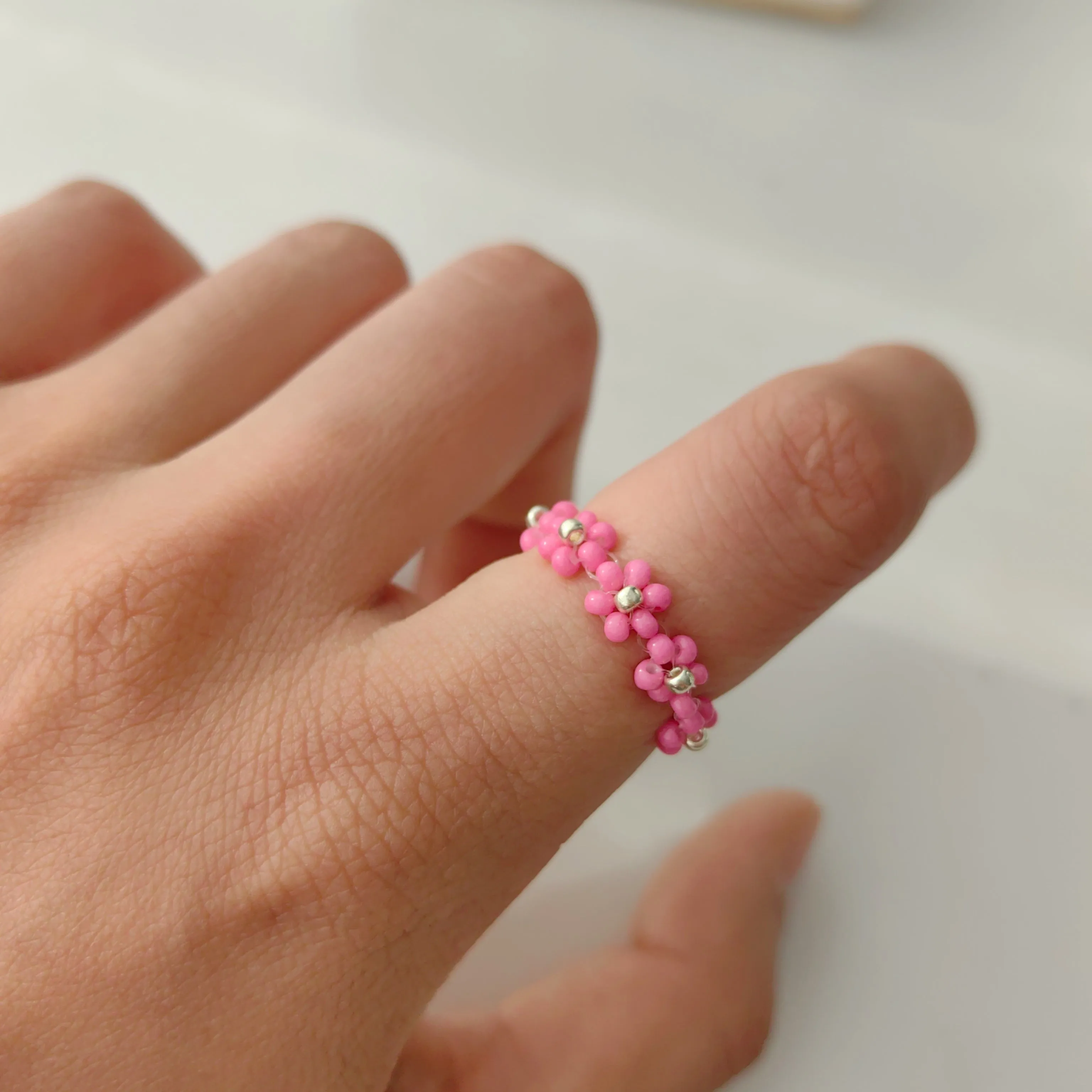 Pink Daisy Ring