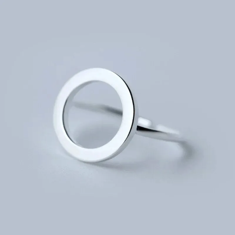 Precise: Adjustable 925 Sterling Silver Geometric Ring - Minimalist Women's Jewelry