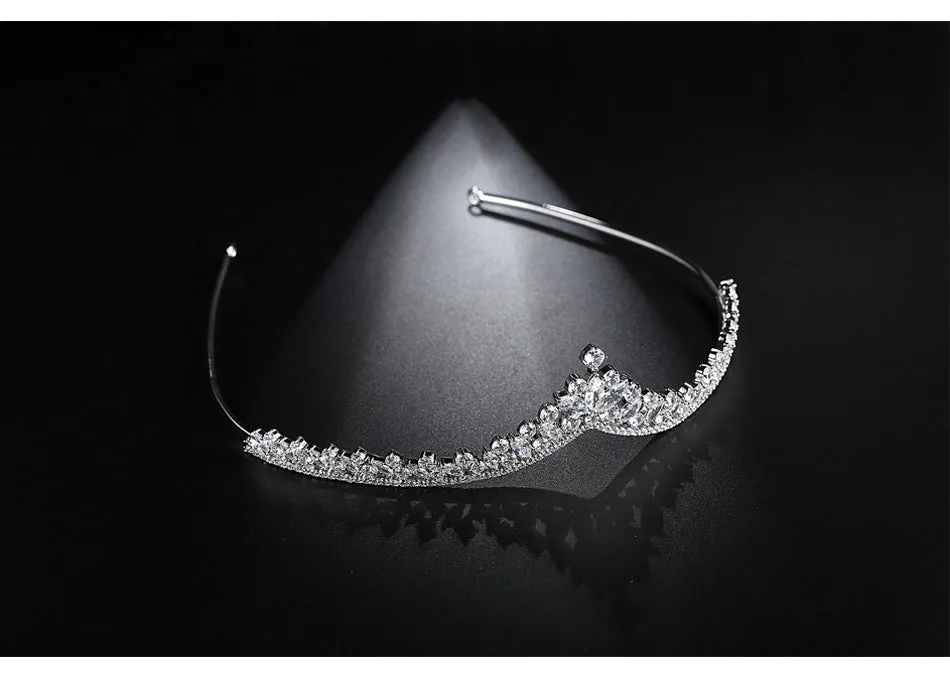 Pretty New Cubic Zirconia Wedding Tiaras for Bridal,Women Hair Jewelry T16E01