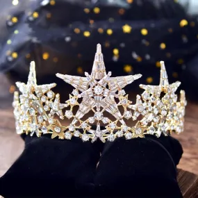 "Andromeda" - Star Wedding Tiara - Available in Gold and Silver