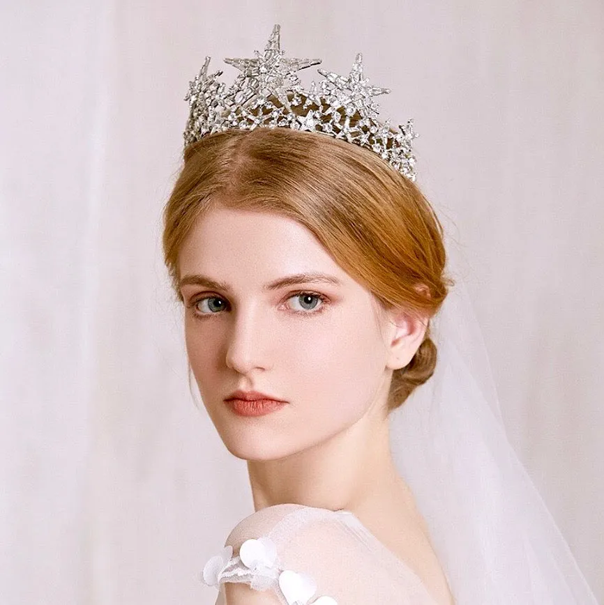 "Andromeda" - Star Wedding Tiara - Available in Gold and Silver