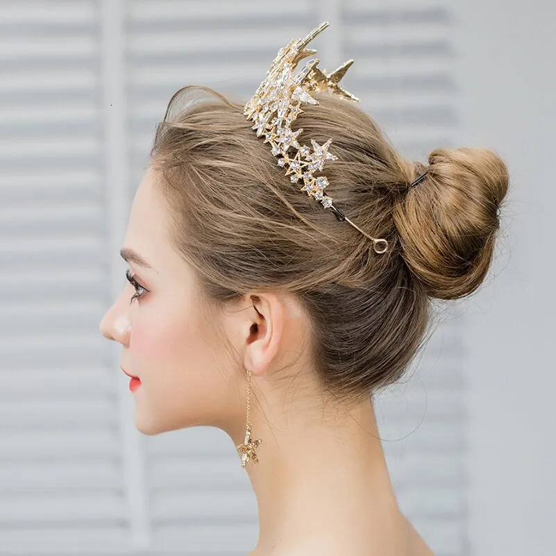 "Andromeda" - Star Wedding Tiara - Available in Gold and Silver