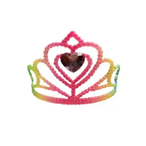 Rainbow Tiara with Pink Heart