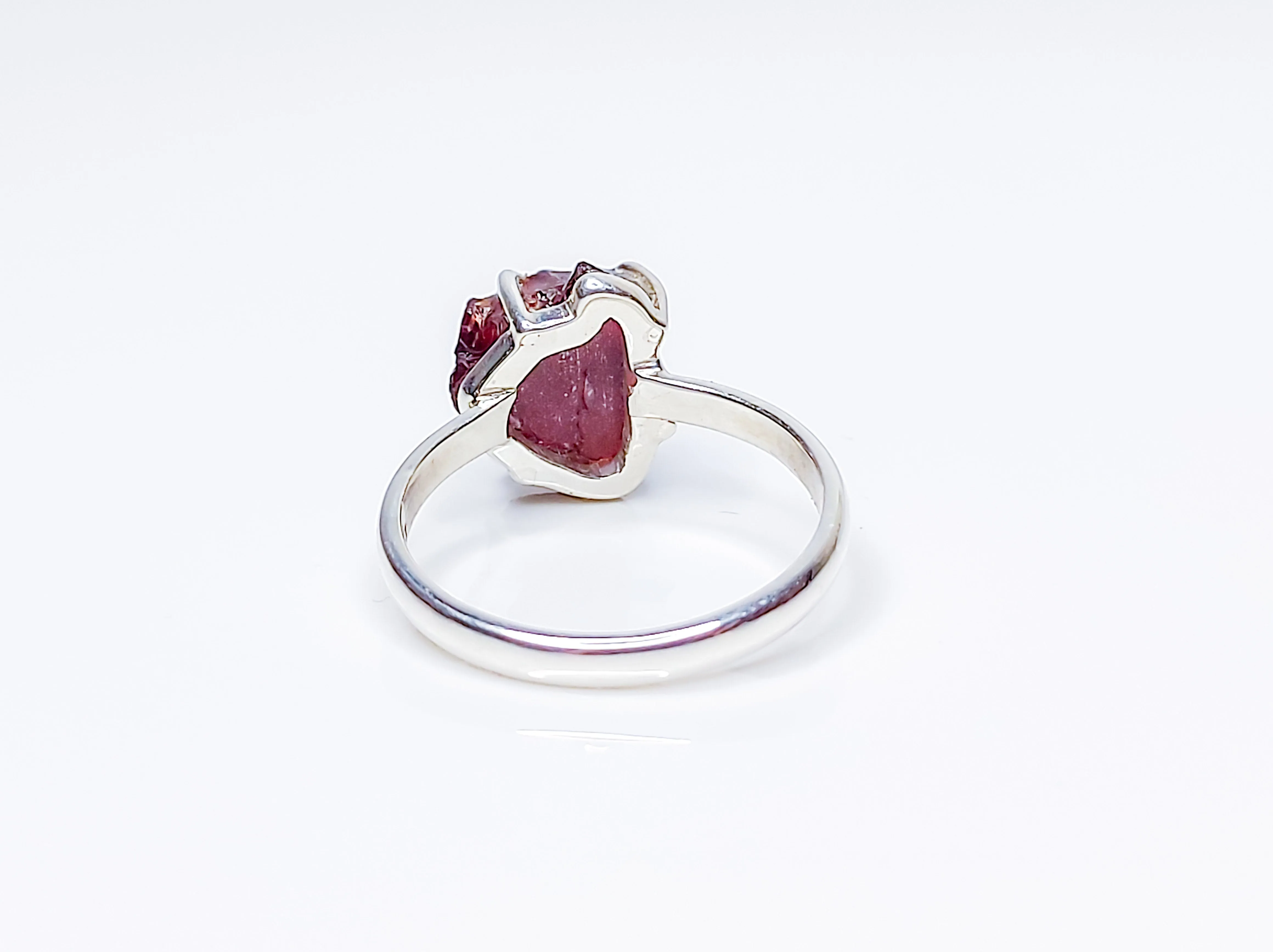 Raw Garnet Crystal Birthstone Ring