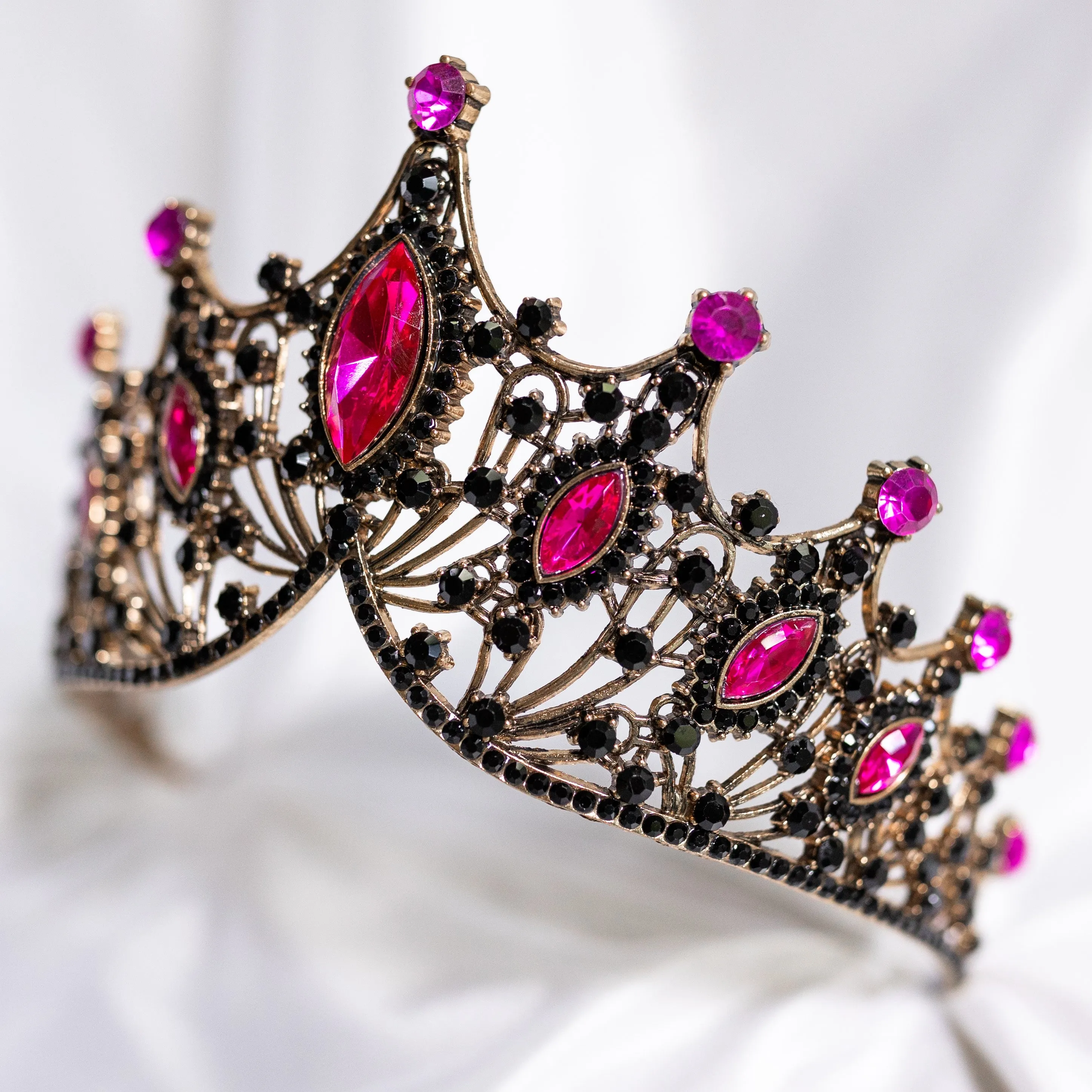 Regina's Tiara in Pink & Antique Gold